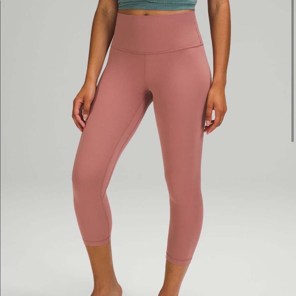 size 0 dusty rose lululemon align crop leggings